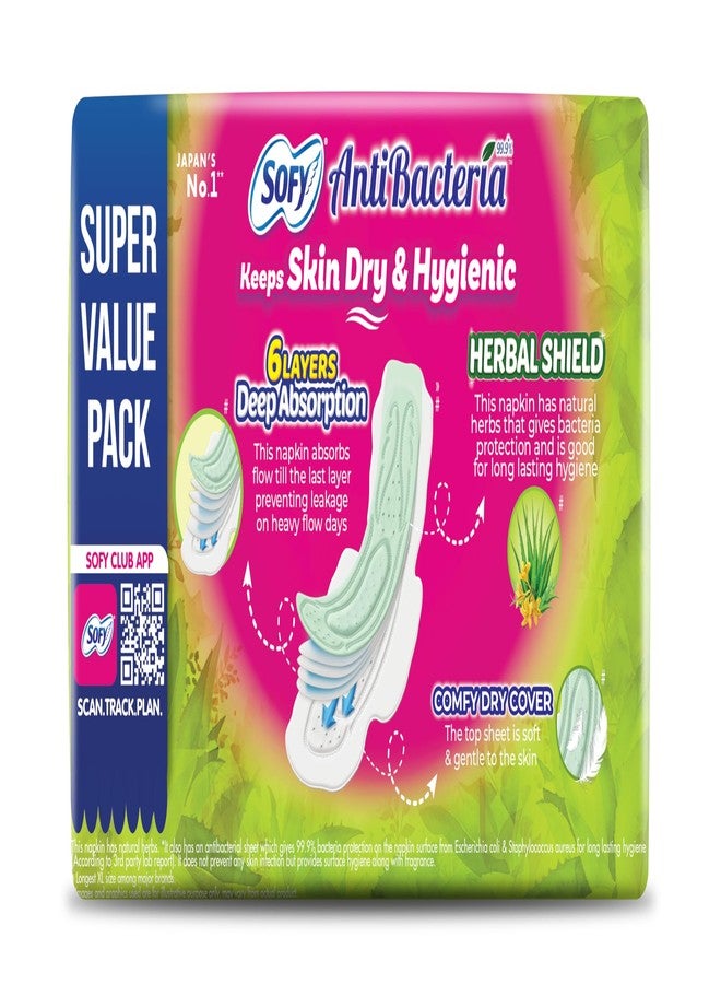 Sofy AntiBacteria XL - 290mm | 51 Count pads | For Women Sanitary Pads | Keep Skin Dry | 6 Layer Deep Absorption | Herbal Shield | Hygiene & Herbs | X-Large - Image 4