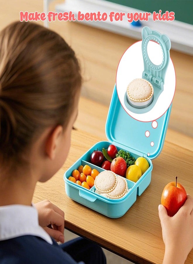 RHVQ Sandwich Cutter and Sealer, Crustless Round Shaped Cutters for Kids Lunch, Sandwich Maker Peanut Butter and Jelly Crustless Bread for Kids Children Boys Girls (Blue) - Image 5