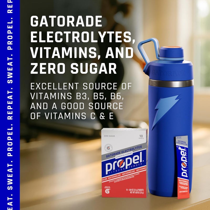 Propel Powder Packets Variety Pack - Electrolytes and Vitamins, Zero Sugar, 50 Count - Image 4