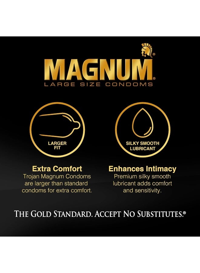 Trojan Condom Magnum Thin Lubricated, 12 Count - Image 5
