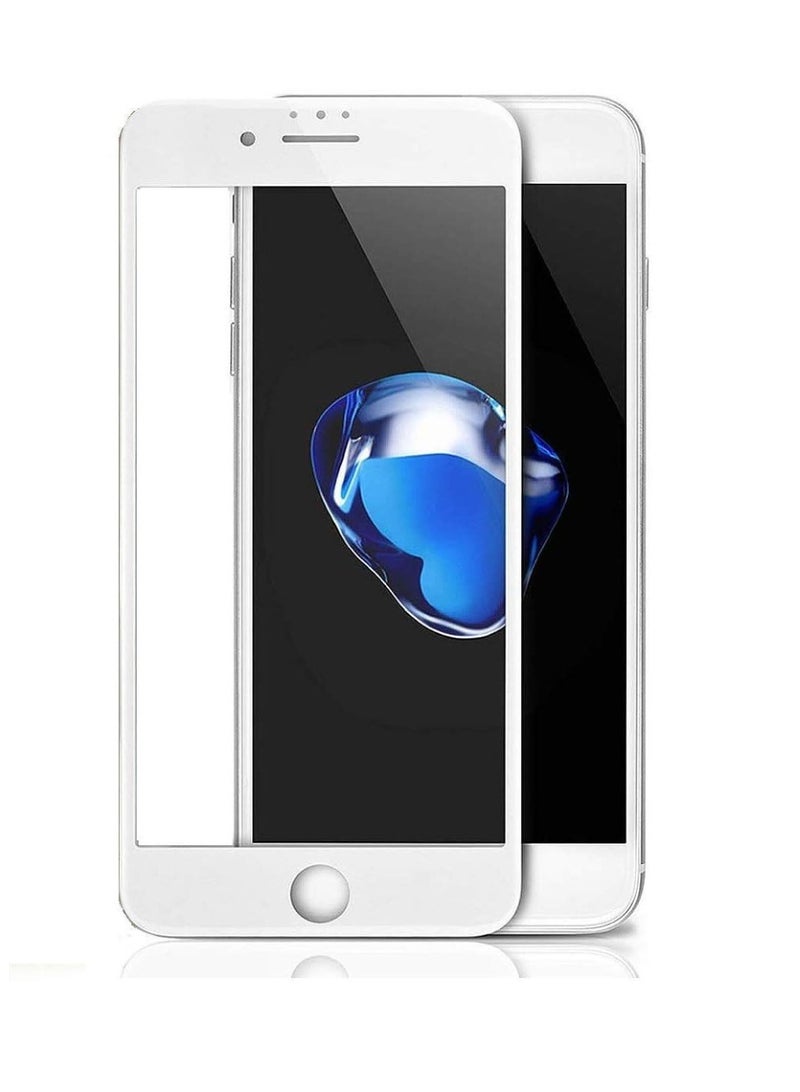 White frame screen protector compatible with iPhone 6 - 7 - 8 - Image 1