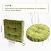 Gfobip Meditation Floor Pillow Set of 2 Large Square and Round Floor Cushions for Adults White Corduroy Floor Seat Pillows Cushion for Living Room Balcony Tatami Yoga18x18 Inch - Image 2
