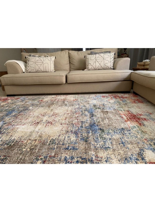 HANDPICKED FURNITURE Handpicked Furniture Abstract Multi-Coloured Rug, Ultra Soft Area Carpets For Bed Room, Living Room, And Dining Room, Antislip Floor Carpets, Easy To Clean, Made In Turkey  - Image 1