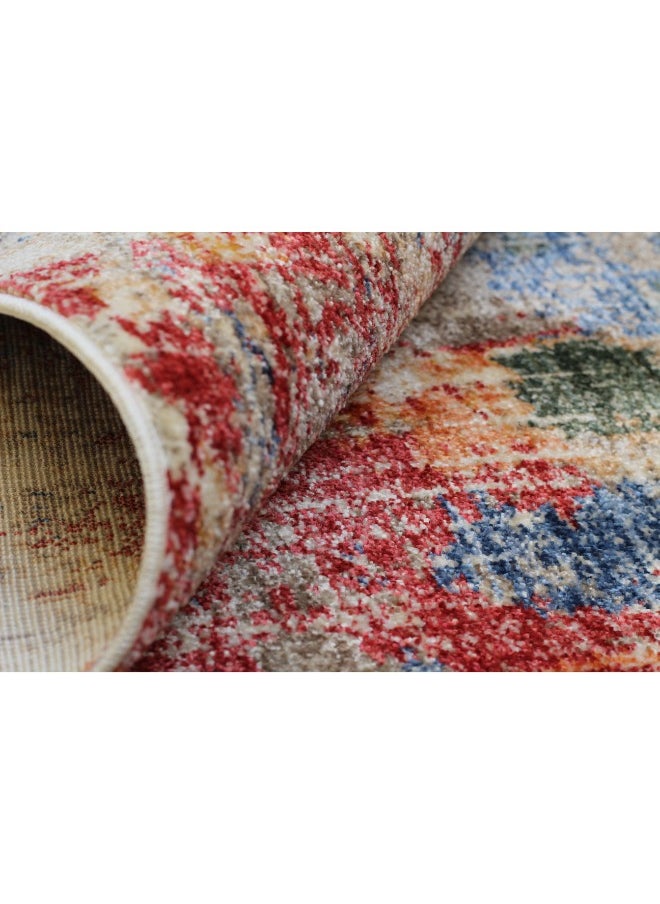 HANDPICKED FURNITURE Handpicked Furniture Abstract Multi-Coloured Rug, Ultra Soft Area Carpets For Bed Room, Living Room, And Dining Room, Antislip Floor Carpets, Easy To Clean, Made In Turkey  - Image 5