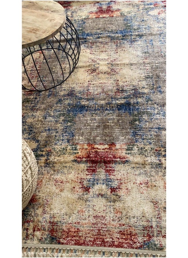 HANDPICKED FURNITURE Handpicked Furniture Abstract Multi-Coloured Rug, Ultra Soft Area Carpets For Bed Room, Living Room, And Dining Room, Antislip Floor Carpets, Easy To Clean, Made In Turkey  - Image 3