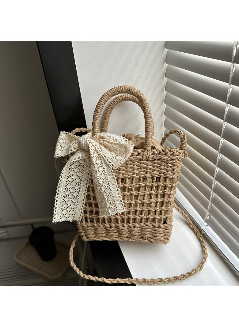 KUYING New Handmade Woven Straw Bag Fresh Handbag  - Image 2