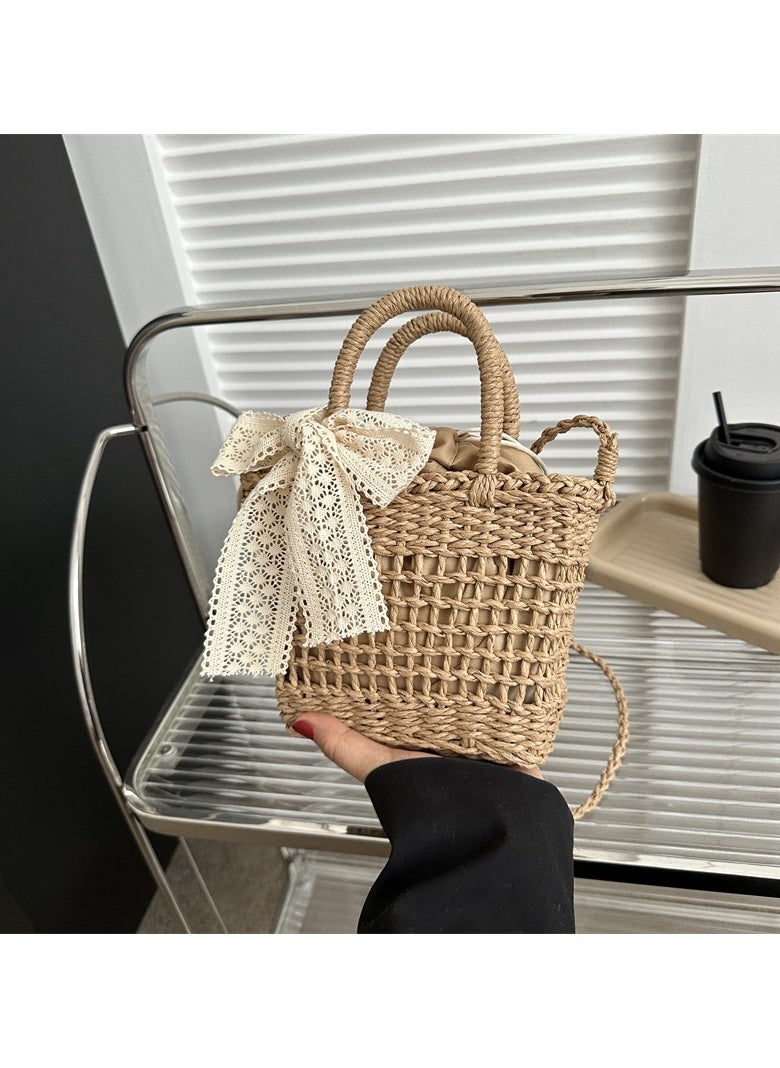 KUYING New Handmade Woven Straw Bag Fresh Handbag  - Image 3