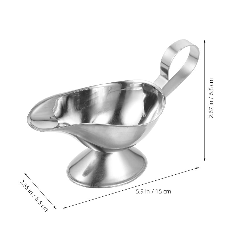 Stainless Steel Sauce Pot Sauce Storage Holder Home Sauce Container Restaurant Sauce Cup (15x6.5x6.8cm) - Image 3