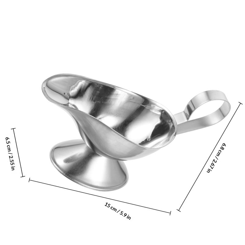 Stainless Steel Sauce Pot Sauce Storage Holder Home Sauce Container Restaurant Sauce Cup (15x6.5x6.8cm) - Image 2