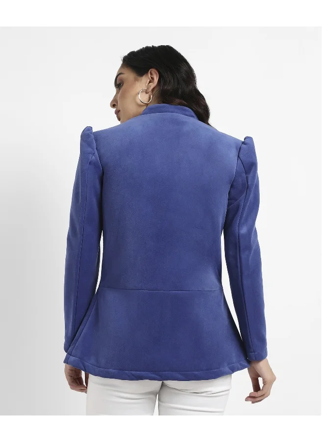 Pinacolada  Women's Navy Blue & Olive Green Zip-Front Jacket With Quilted Details  | Best Price UAE