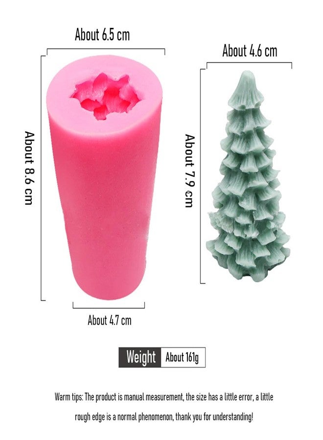 AUOCATTAIL 3D Christmas Tree Candle Christmas Party Silicone Mold Silicone Molds for Candle Making Xmas Pine Tree Silicone Soap Molds DIY Cake Decoration - Image 2