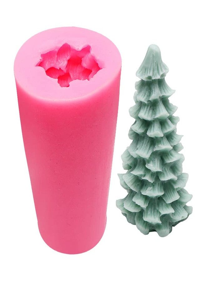 AUOCATTAIL 3D Christmas Tree Candle Christmas Party Silicone Mold Silicone Molds for Candle Making Xmas Pine Tree Silicone Soap Molds DIY Cake Decoration - Image 1