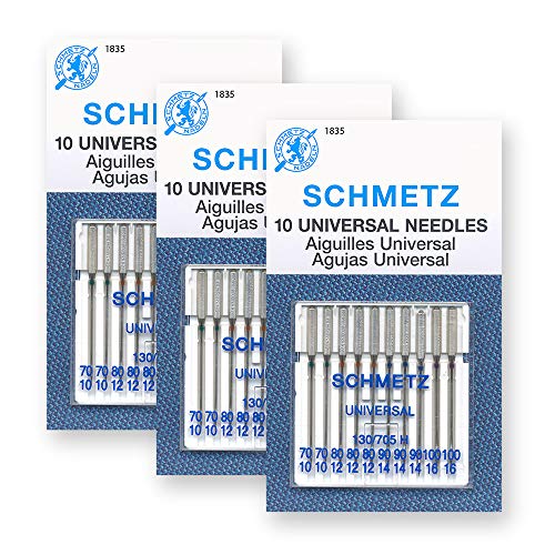SCHMETZ Universal Sewing Machine Needles, Three 10-Pack Assortment, 30 Needles, 70/10, 80/12, 90/14, 100/16 - Image 2