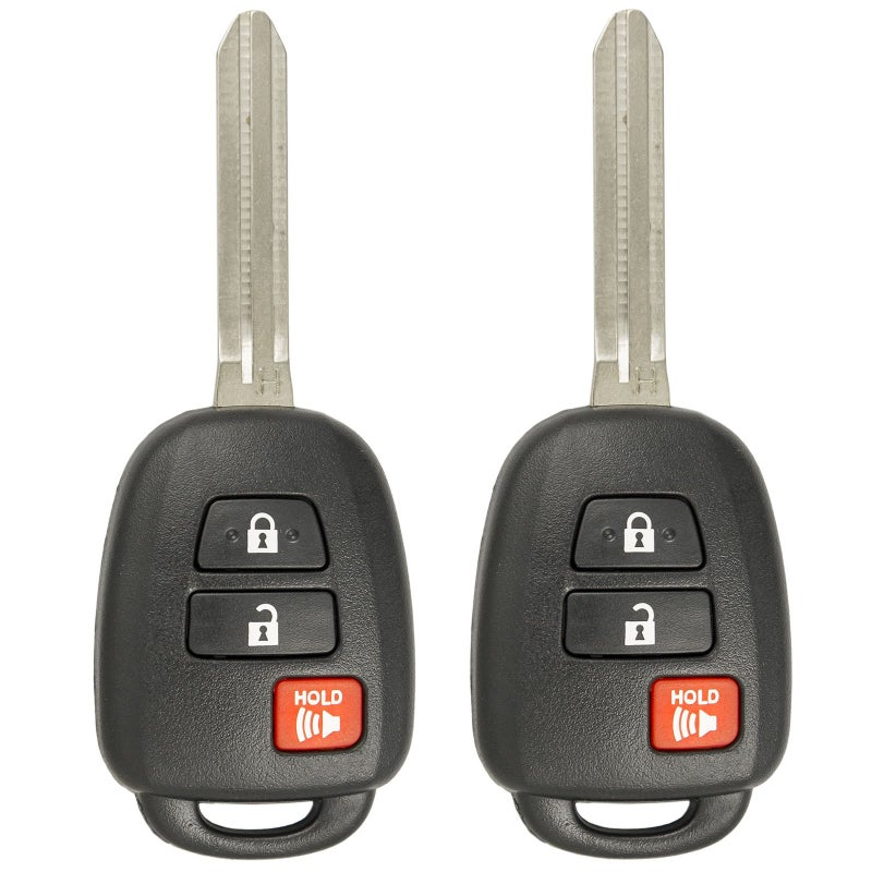 Keyless2Go Key Fob Keyless Entry Remote Car Key for Vehicles That Use 3 Button GQ4-52T with H Chip - 2 PACK