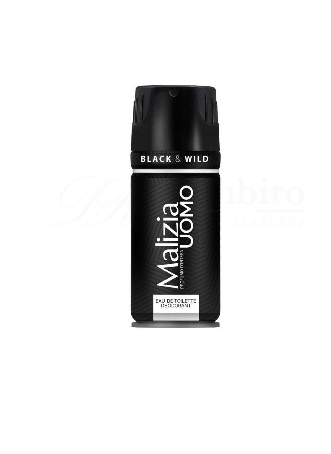 Malizia UOMO EAU DE TOILETTE SPRAY 150ML BLACK AND WILD 
