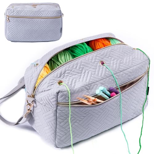 MYBAGZING Crochet Bag Organizer Knitting Crocheting Yarn Storage Yarn Holder for Accessories Gifts - Image 1