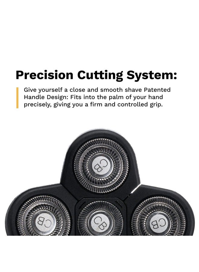 The Cut Buddy رأس حلاقة بديل Bald Buddy 5Blade؛ لماكينة حلاقة دوارة رطبة وجافة للشعر الخشن؛ للرأس/الجمجمة والذراعين والساقين والظهر والصدر للرجال والنساء؛ وحدة واحدة - Image 4