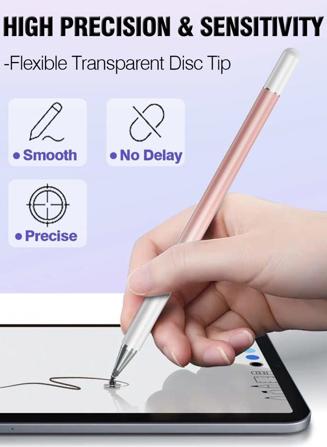 AmberVec Stylus Pen for Touchscreen, 2 in 1 Stylists Pens Compatible with All Touch Screens Devices, Tablets, iPhone, iPad, Android, Computer, Laptop, Fine Disc Tip Drawing Styluses [8 Pack] - Image 5