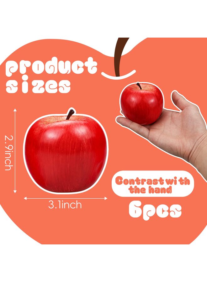 يُسلِّم 20 قطعة من التفاح الصناعي، قطعة مركزية لطاولة المطبخ في فصل الخريف، زينة موسم الحصاد، دعائم للتصوير، أكاليل يدوية الصنع - Image 2