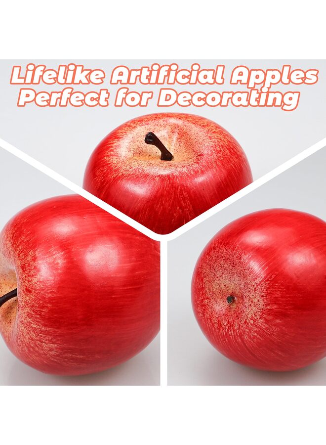 يُسلِّم 20 قطعة من التفاح الصناعي، قطعة مركزية لطاولة المطبخ في فصل الخريف، زينة موسم الحصاد، دعائم للتصوير، أكاليل يدوية الصنع - Image 3