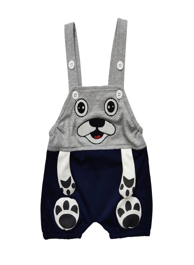 MURLI Romper Baby Suit Dungaree Jumpsuit Outfits for Newborn Baby Boys & Girls (Navy Blue A, 12-18 months) - Image 5