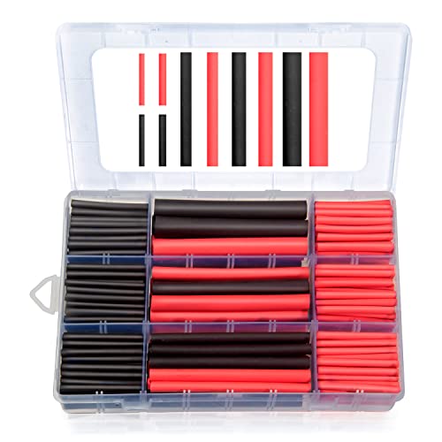 MILAPEAK 270 PCS Heat Shrink Tubing Kit - 3:1 Ratio Adhesive Lined, Marine Grade Shrink Wrap - Automotive Industrial Heat-Shrink Tubing - Black, Red - Image 1