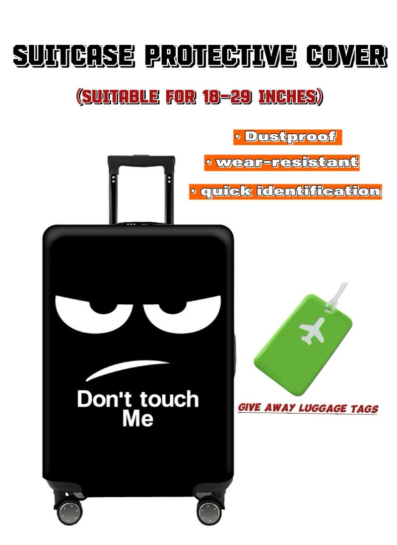 TNGames Thickened & High-Elasticity Luggage Cover (Fits 18-29 Inch Suitcases) + Free Macaron Apple Green PVC Luggage Tag | Dustproof & Scratch-Resistant | Quick Airport Identification  - Image 1