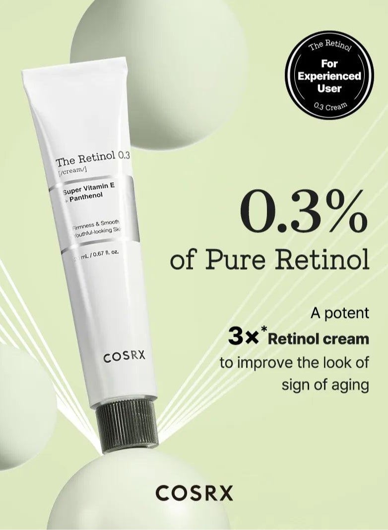 COSRX Advanced Retinol 0.3 Cream - Concentrated 0.3% Pure Retinol Cream for Smooth Firm Skin 20ml - Image 2