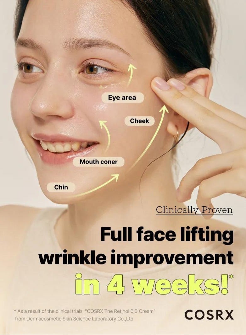 COSRX Advanced Retinol 0.3 Cream - Concentrated 0.3% Pure Retinol Cream for Smooth Firm Skin 20ml - Image 5