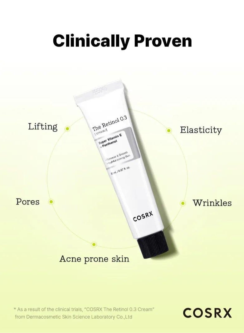 COSRX Advanced Retinol 0.3 Cream - Concentrated 0.3% Pure Retinol Cream for Smooth Firm Skin 20ml - Image 4