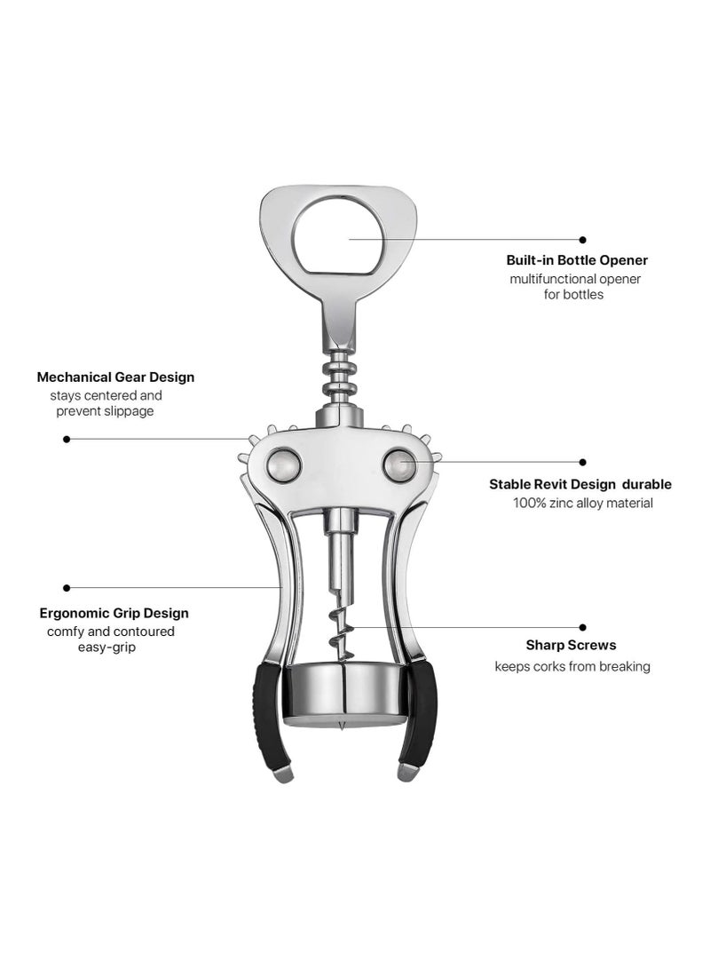 Bukela Bottle Opener, Zinc Alloy Premium Wing Corkscrew bottle Bottle Opener with Multifunctional Bottles Opener Upgrade - Image 5