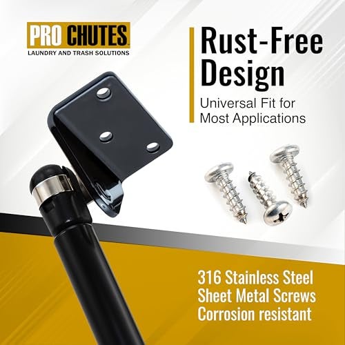 Pro Chutes 10MM Ball Stud Mounting Black Bracket for Gas Struts Heavy Duty Lift Support Shock Brackets with Stainless Steel Screws Ideal for Spring Hood Struts Closer Piston Prop Mounts x4 Angled - Image 5