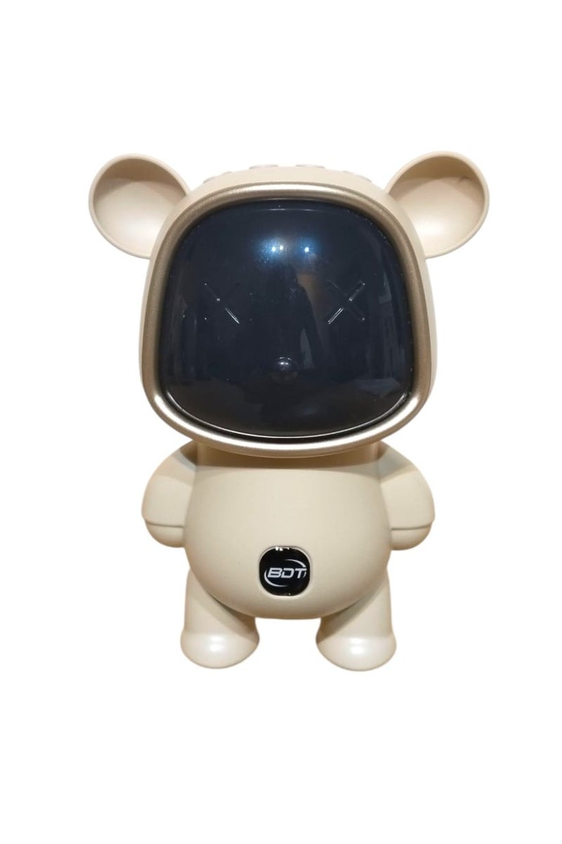 BDT AN152 Mini Wireless Bluetooth Speaker| 5-7Hrs Playtime| Vivid RGB Lights| RGB Sound Effect| Multi-Play Modes BTV5.3/TF Card/Pen Drive & Type-C Charging Port (Off white) - Image 1