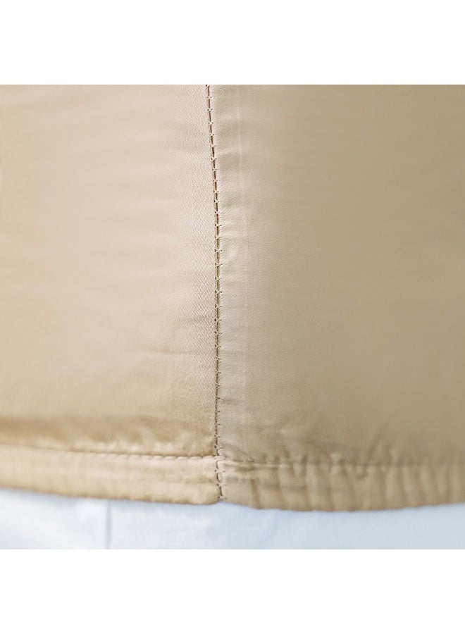 Danube Home Serene 3 Pc Cotton Queen Fitted Sheet Set - Beige - 160x200 cm + 35 cm, 50x75 cm | 100% Cotton -300 Thread Count Bedding Set For Bedroom - Image 3