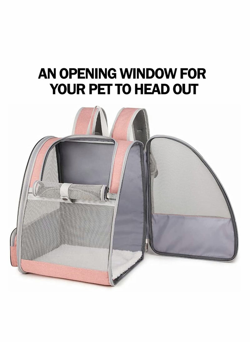 Generic Foldable Ventilated Pet Carrier Backpack for Dogs and Cats - Transparent Breathable Mesh Design - Airline Approved Portable Transport Bag - Image 2
