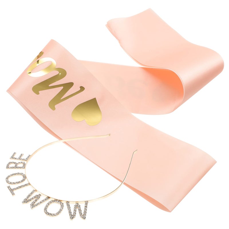 Maternity Headband And Sash Set For Pregnancy Photos Shower Props Accessories - Image 2