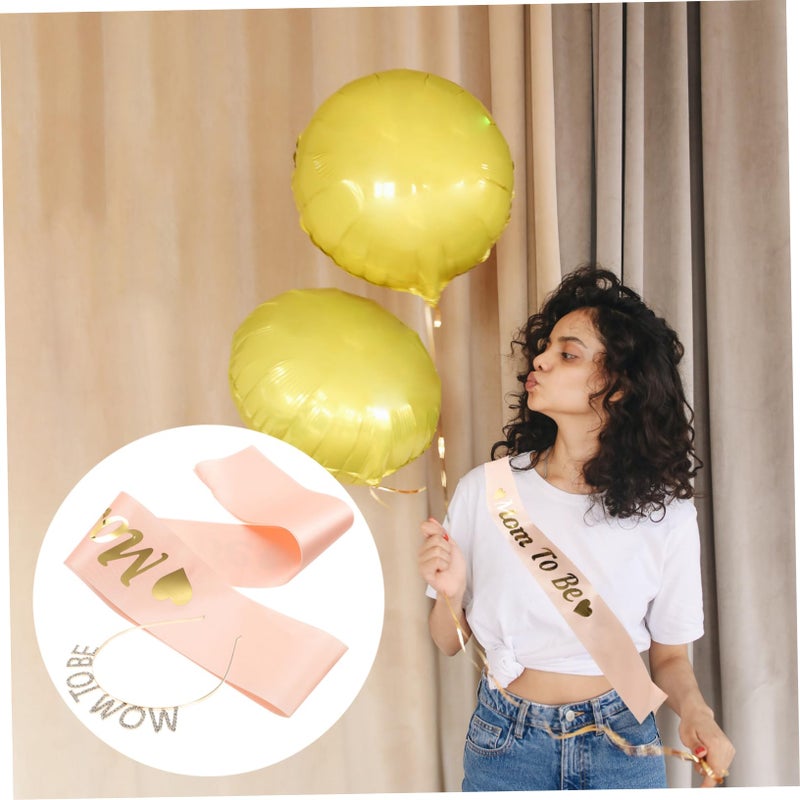 Maternity Headband And Sash Set For Pregnancy Photos Shower Props Accessories - Image 4