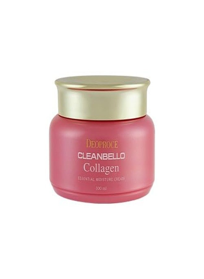 Deoproce Cleanbello Collagen Essential Moisture Cream 100ml – Korean Skin Care Moisturizing Cream with Marine Ingredients for Hydration and Firmness - Image 1