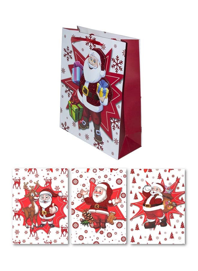 4-Piece Large Gift Bag For Christmas 30X40X12Cm Size Assorted Designs - Image 1