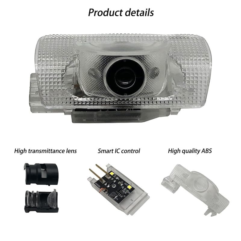 KMH Ghost Shadow Light LED Projector Light | Warning Anti Rear end Collision | 3D Welome Sensor Wireless Car Logo Design Puddle Lamp - Pack of 2 (Model 1) - Image 4