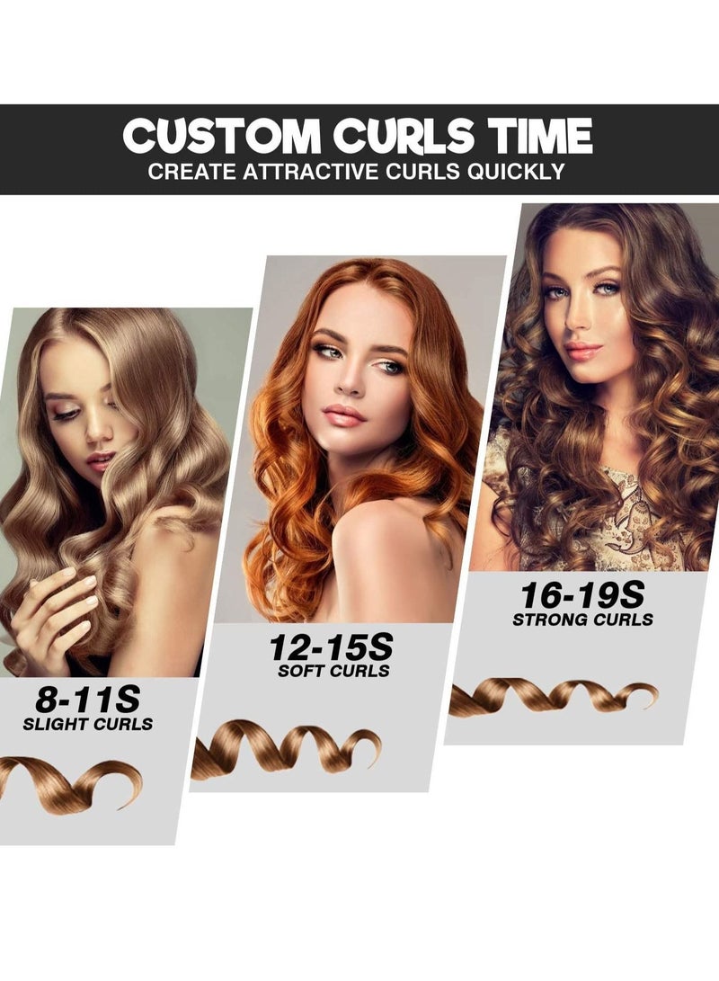 Multi-Automatic Hair Curler HICITI Hair Curling Iron LCD Ceramic Rotating Hair Waver Magic Curling Wand Irons Hair Styling Tools (BLACK) - Image 5