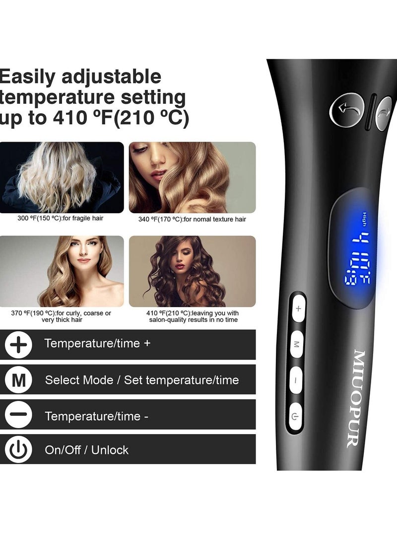 Multi-Automatic Hair Curler HICITI Hair Curling Iron LCD Ceramic Rotating Hair Waver Magic Curling Wand Irons Hair Styling Tools (BLACK) - Image 3