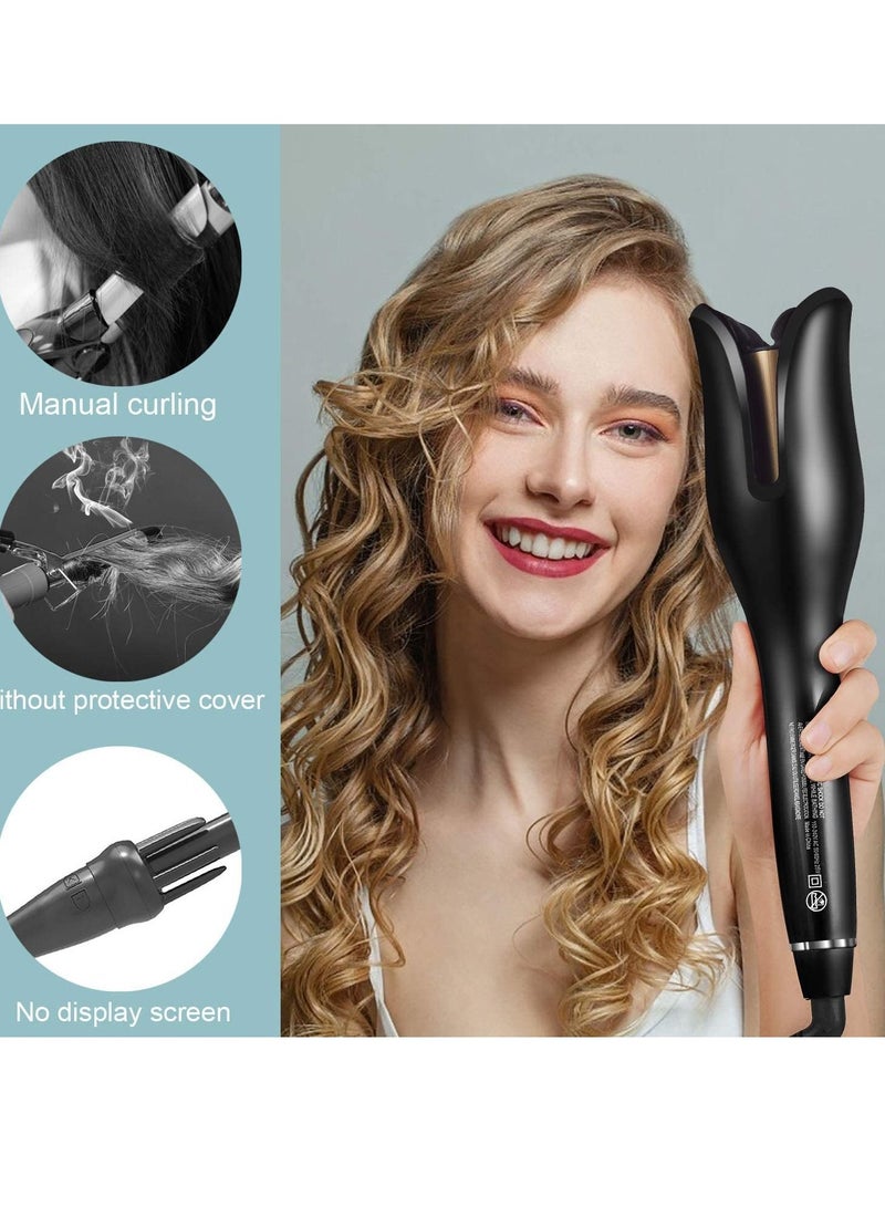 Multi-Automatic Hair Curler HICITI Hair Curling Iron LCD Ceramic Rotating Hair Waver Magic Curling Wand Irons Hair Styling Tools (BLACK) - Image 2