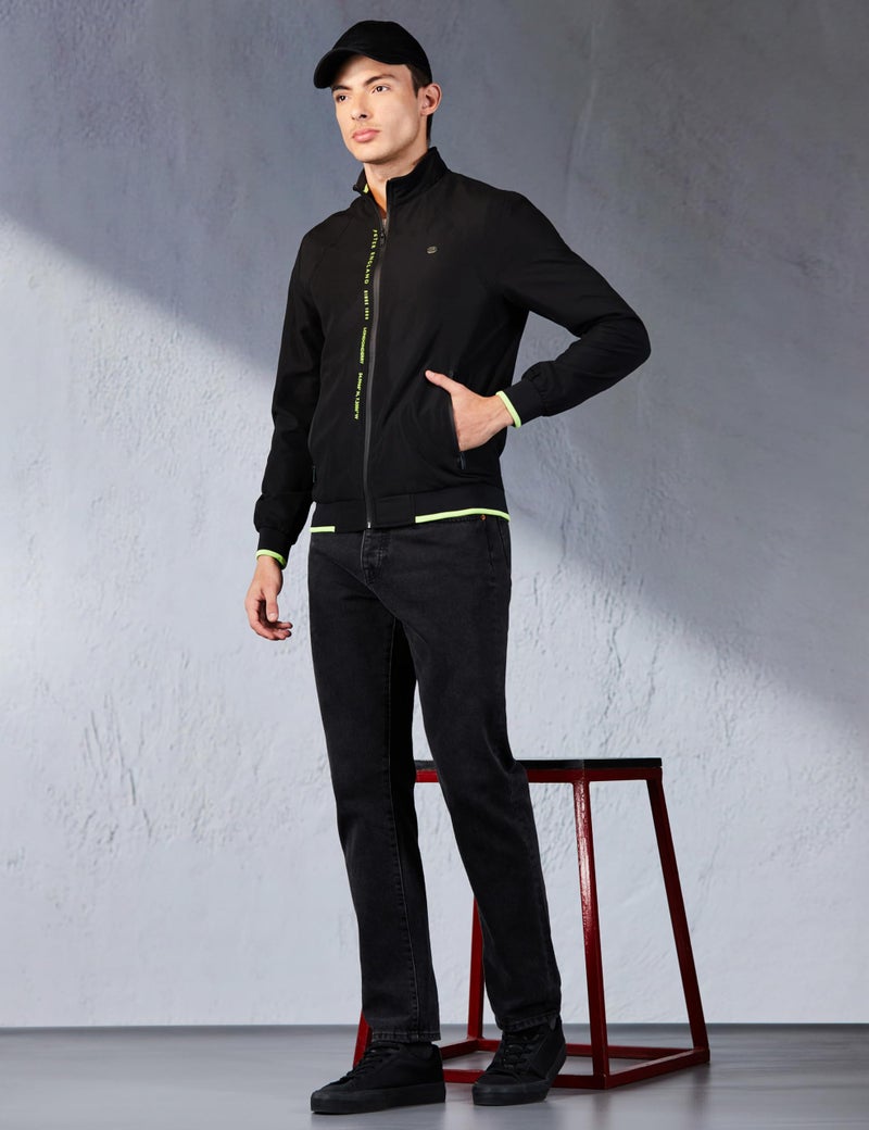 Peter England Men Black Solid Casual Jacket - Image 2