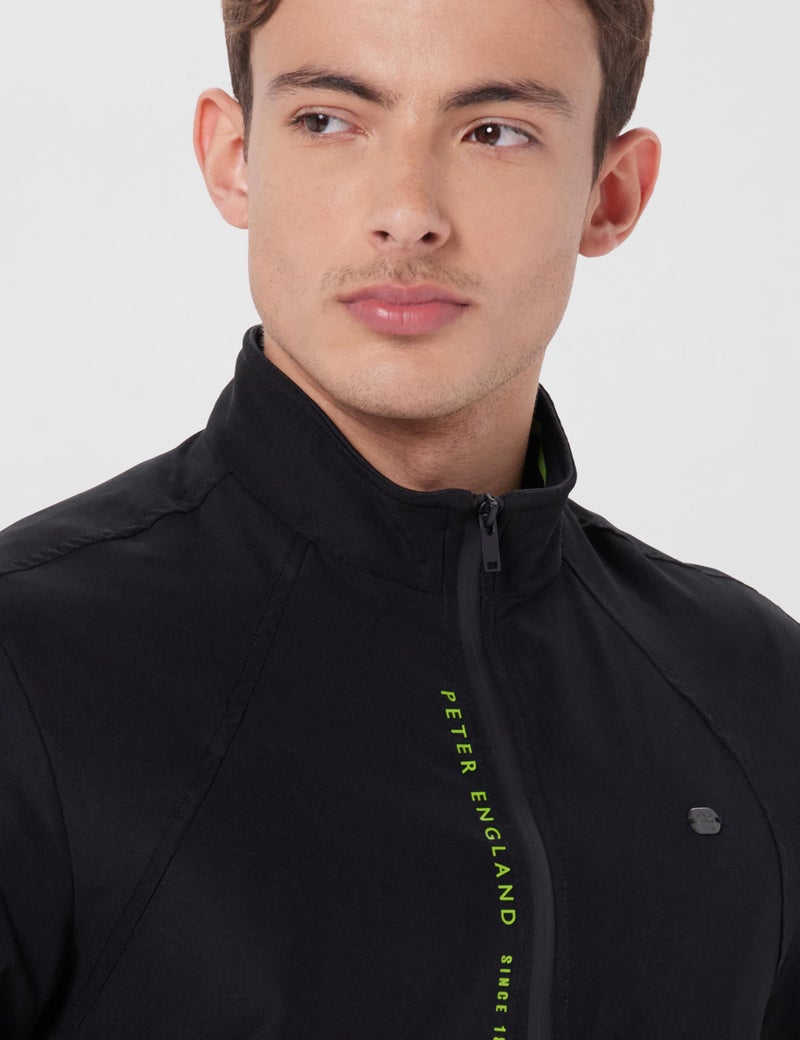 Peter England Men Black Solid Casual Jacket - Image 4