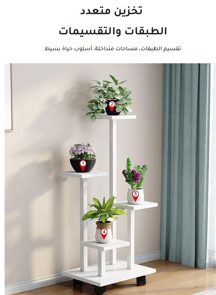 Generic Plant Stand Indoor, 5-Tier Metal Flower Shelf Tiered Plant Stands for Outdoor, Flower Display Rack Holder Corner Flower Holders, Planter Organizer for Patio Garden Living Room Balcony  - Image 2