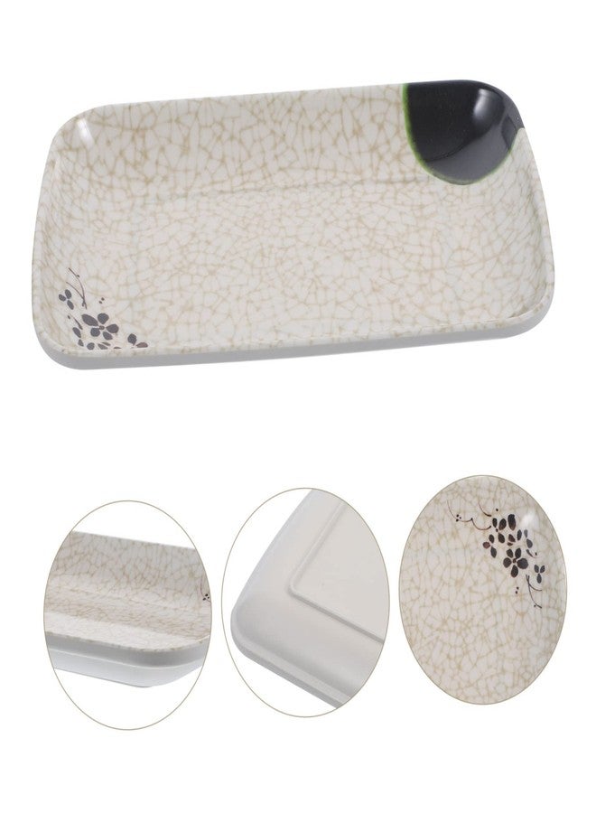 OFFSCH 2pcs Japanese Style Rectangular Sushi Plates Multi-purpose Serving Dishes for Appetizers Desserts and Sauces Resin Material for Home Restaurant Use - Image 5
