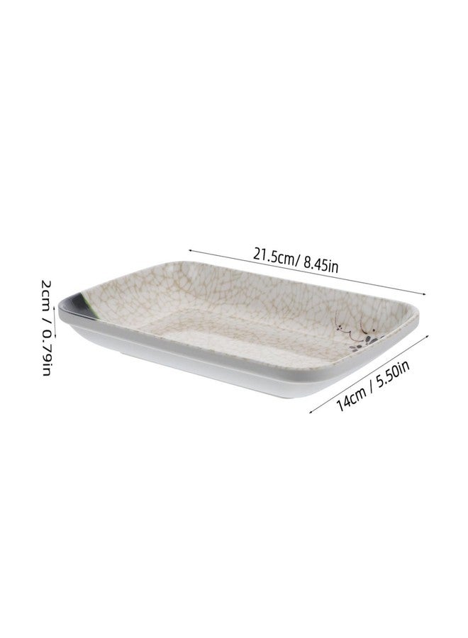 OFFSCH 2pcs Japanese Style Rectangular Sushi Plates Multi-purpose Serving Dishes for Appetizers Desserts and Sauces Resin Material for Home Restaurant Use - Image 2