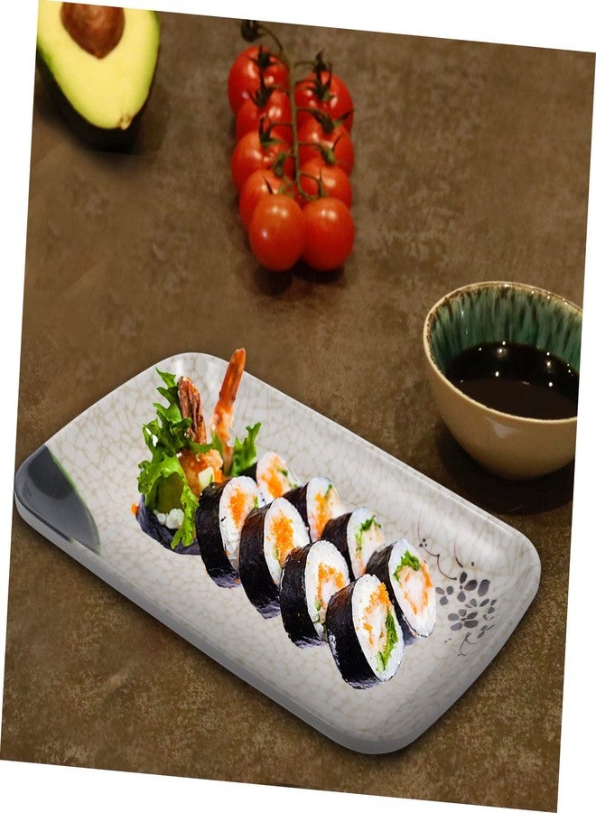 OFFSCH 2pcs Japanese Style Rectangular Sushi Plates Multi-purpose Serving Dishes for Appetizers Desserts and Sauces Resin Material for Home Restaurant Use - Image 3
