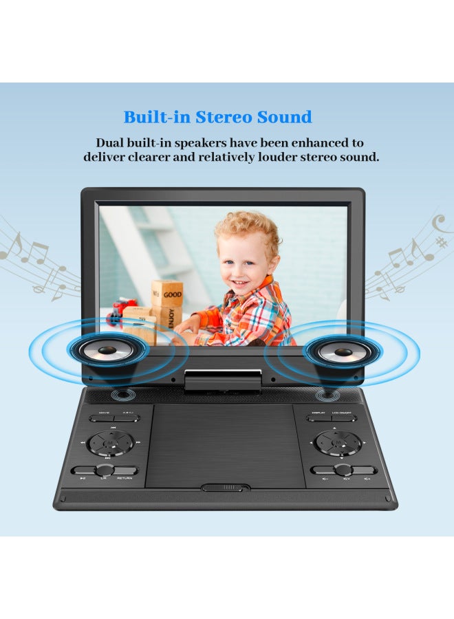 Multi-function DVD Player LCD Ultra-clear Ultra-long Battery Life DVD Player Home Evd Children's Small TV-Body Color:Black - Image 3